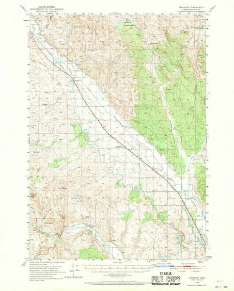 Jamieson, Oregon 1950 (1970) USGS Old Topo Map Reprint 15x15 OR Quad 282612