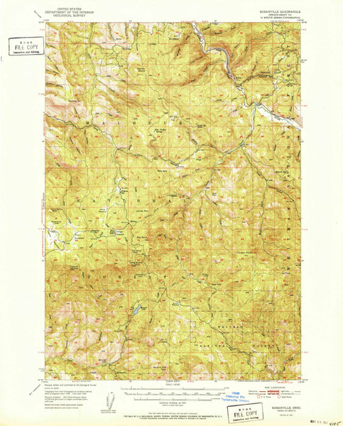 Susanville, Oregon 1951 (1951) USGS Old Topo Map Reprint 15x15 OR Quad 282925
