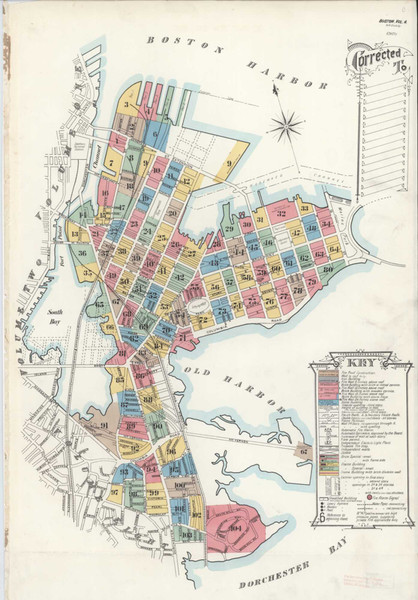 Boston Massachusetts 1899 V4 - Fire Insurance Index - Old Map Reprint
