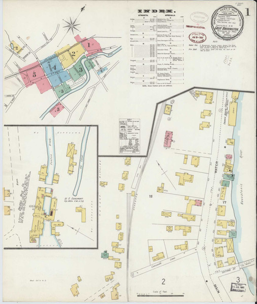 Great Barrington Massachusetts 1898 - Fire Insurance Index - Old Map Reprint