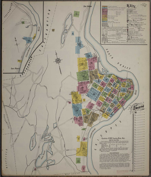Holyoke Massachusetts 1915 - Fire Insurance Index - Old Map Reprint