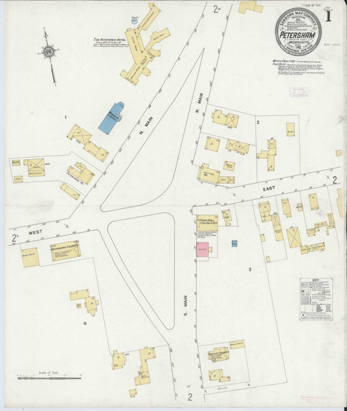 Petersham Massachusetts 1912 - Fire Insurance Index - Old Map Reprint