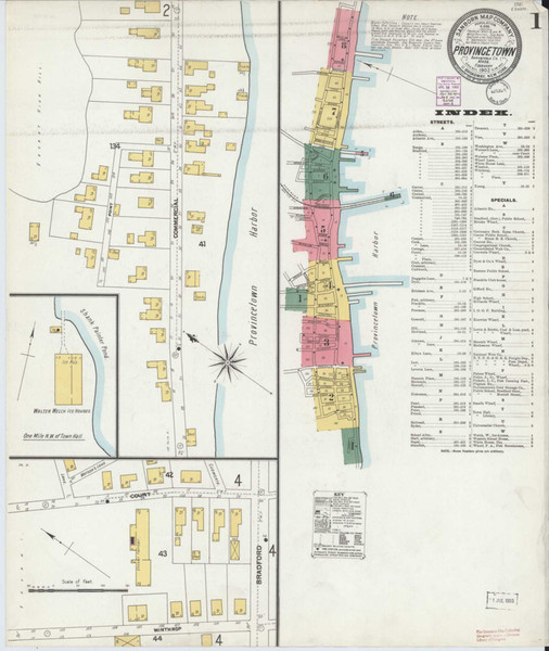 Provincetown Massachusetts 1902 - Fire Insurance Index - Old Map Reprint