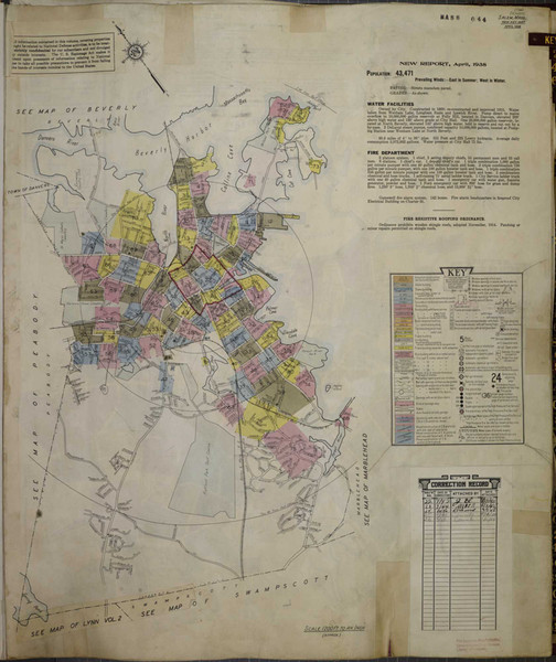 Salem Massachusetts 1950 - Fire Insurance Index - Old Map Reprint