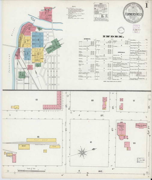 Turners Falls Massachusetts 1902 - Fire Insurance Index - Old Map Reprint