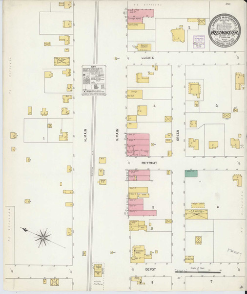Westminster South Carolina 1904 - Fire Insurance Index - Old Map Reprint
