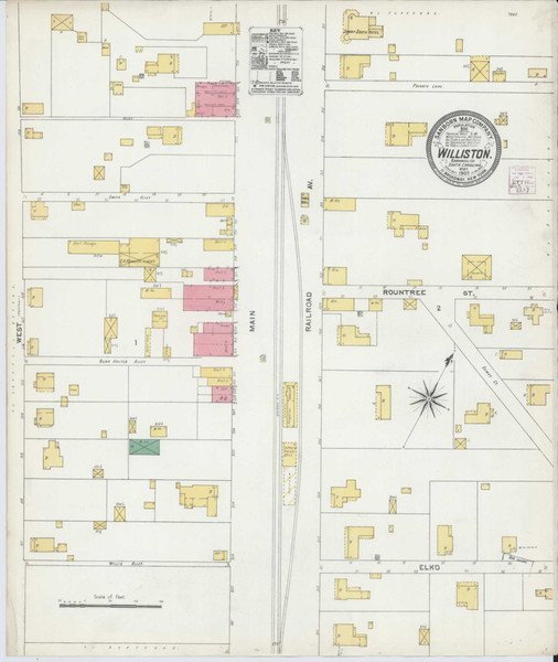 Williston South Carolina 1905 - Fire Insurance Index - Old Map Reprint