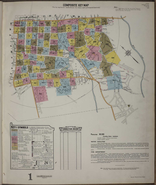 Charlotte North Carolina 1929 V1 - Fire Insurance Index - Old Map Reprint