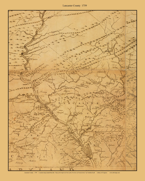 Lancaster County, 1759 - Pennsylvania Regions Custom Scull