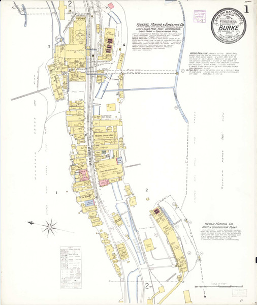 Burke Idaho 1905 - Fire Insurance Index - Old Map Reprint