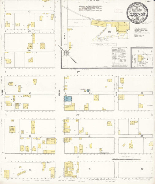 Clark's Fork Idaho 1912 - Fire Insurance Index - Old Map Reprint