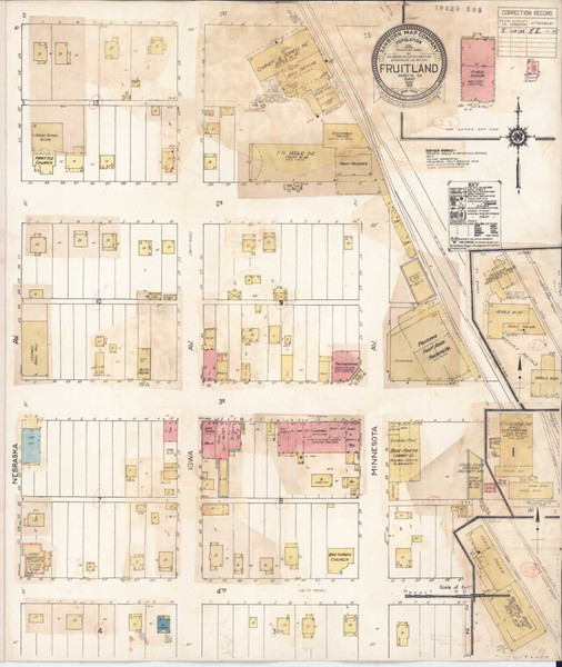 Fruitland Idaho 1931 - Fire Insurance Index - Old Map Reprint