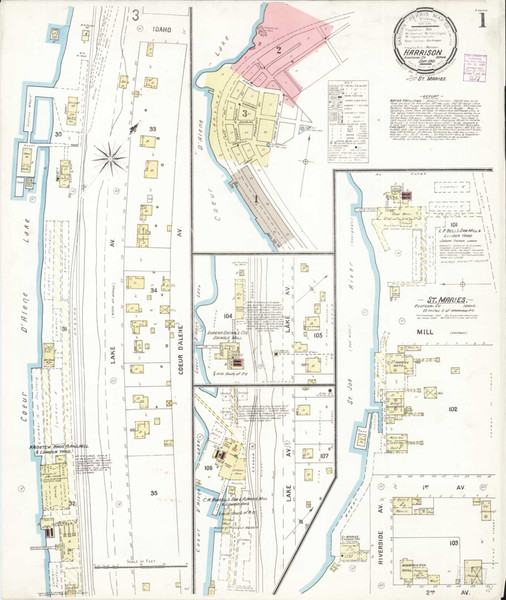 Harrison Idaho 1901 - Fire Insurance Index - Old Map Reprint
