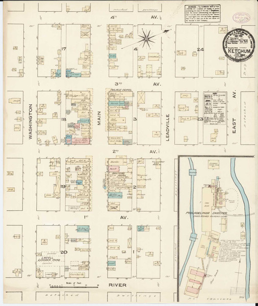 Ketchum Idaho 1885 - Fire Insurance Index - Old Map Reprint
