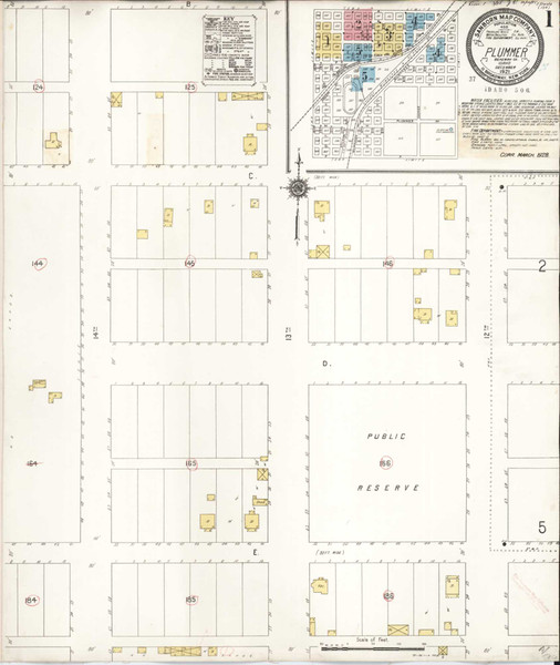 Plummer Idaho 1928 - Fire Insurance Index - Old Map Reprint