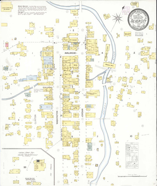Silver City Idaho 1903 - Fire Insurance Index - Old Map Reprint