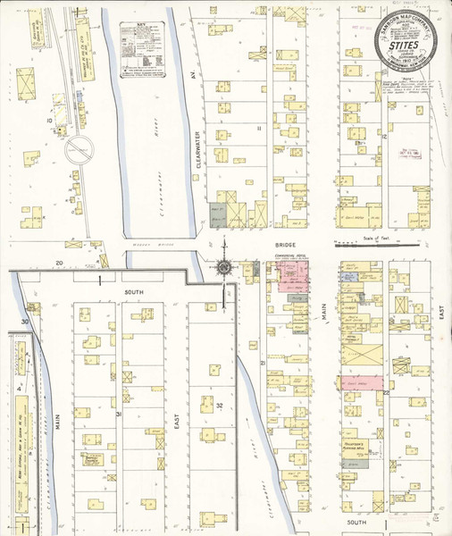 Stites Idaho 1910 - Fire Insurance Index - Old Map Reprint