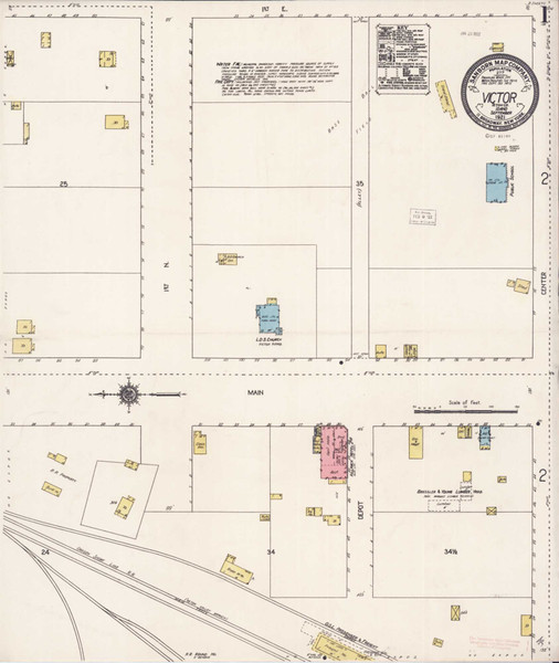 Victor Idaho 1921 - Fire Insurance Index - Old Map Reprint