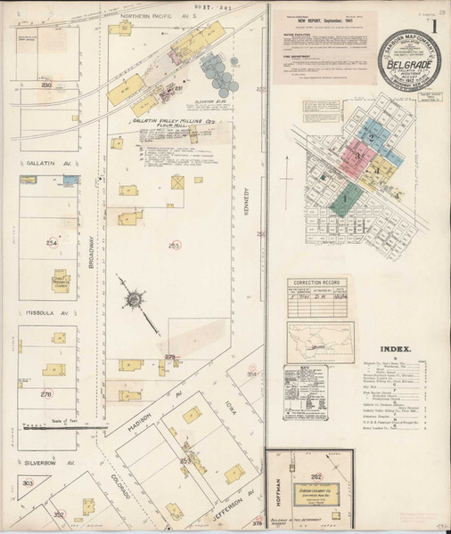 Belgrade Montana 1941 - Fire Insurance Index - Old Map Reprint