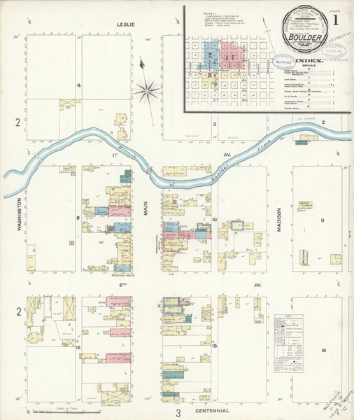 Boulder Montana 1897 - Fire Insurance Index - Old Map Reprint