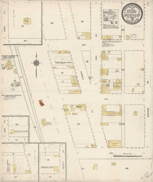 Broadview Montana 1912 - Fire Insurance Index - Old Map Reprint