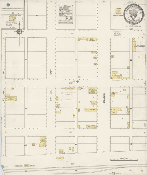 Devon Montana 1914 - Fire Insurance Index - Old Map Reprint