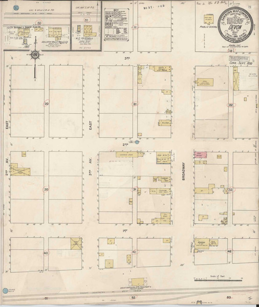 Devon Montana 1930 - Fire Insurance Index - Old Map Reprint