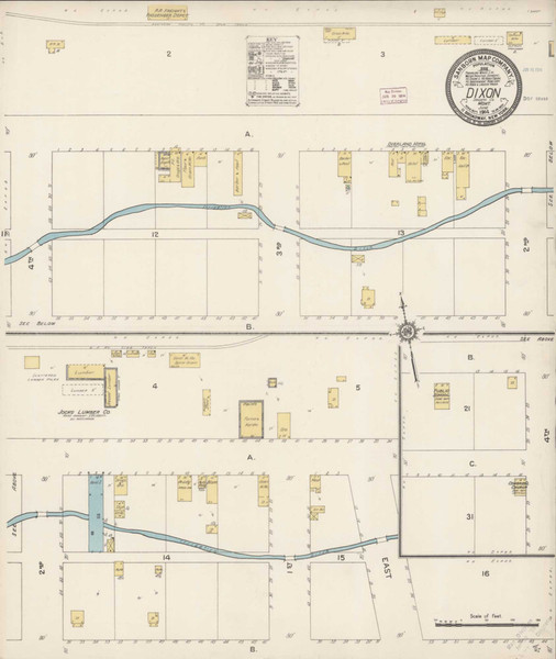 Dixon Montana 1914 - Fire Insurance Index - Old Map Reprint