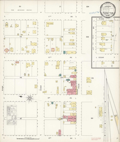 Forsyth Montana 1897 - Fire Insurance Index - Old Map Reprint