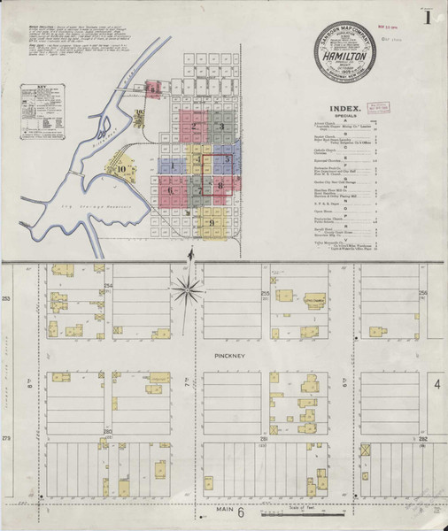 Hamilton Montana 1909 - Fire Insurance Index - Old Map Reprint