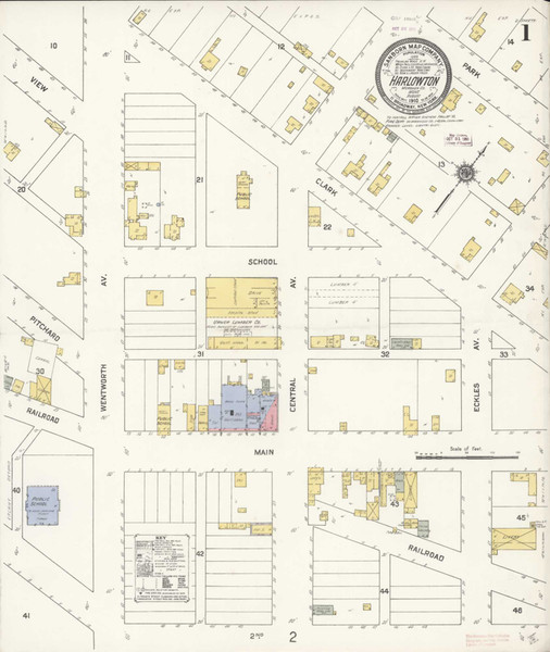 Harlowton Montana 1910 - Fire Insurance Index - Old Map Reprint