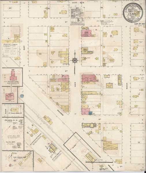 Ismay Montana 1928 - Fire Insurance Index - Old Map Reprint