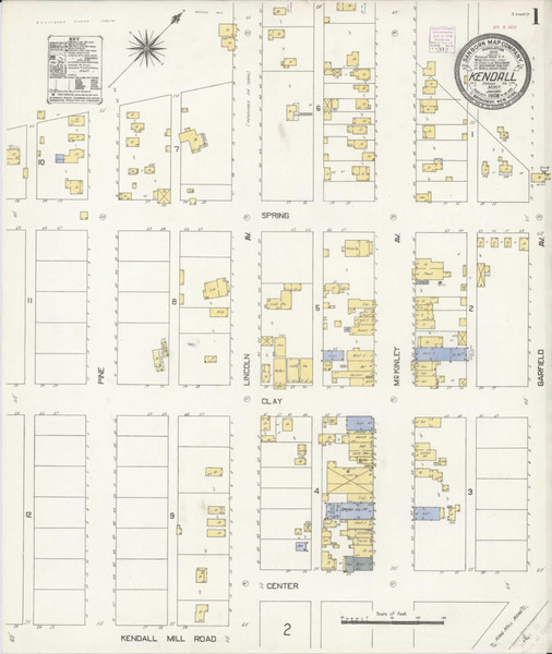 Kendall Montana 1908 - Fire Insurance Index - Old Map Reprint