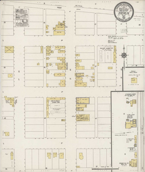 Kremlin Montana 1920 - Fire Insurance Index - Old Map Reprint