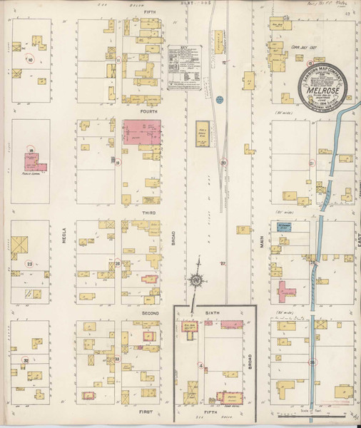 Melrose Montana 1927 - Fire Insurance Index - Old Map Reprint
