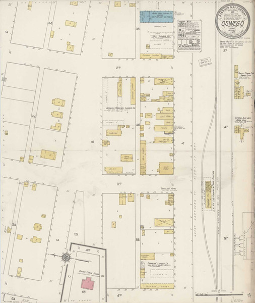 Oswego Montana 1920 - Fire Insurance Index - Old Map Reprint