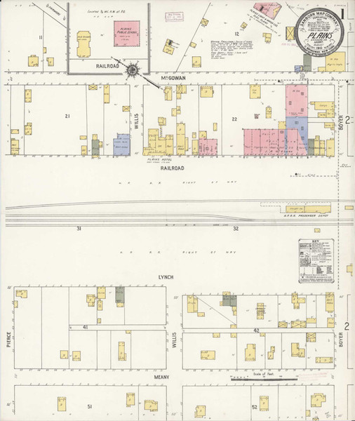 Plains Montana 1910 - Fire Insurance Index - Old Map Reprint