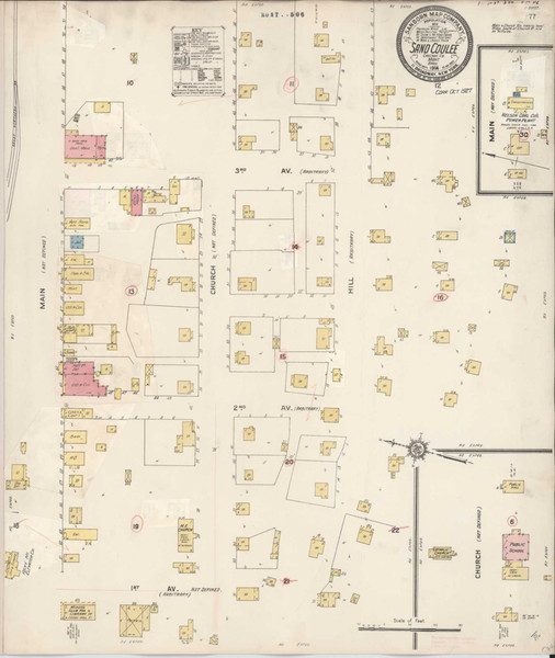 Sand Coulee Montana 1927 - Fire Insurance Index - Old Map Reprint