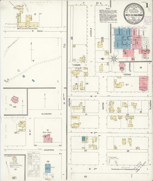 White Sulphur Springs Montana 1902 - Fire Insurance Index - Old Map Reprint