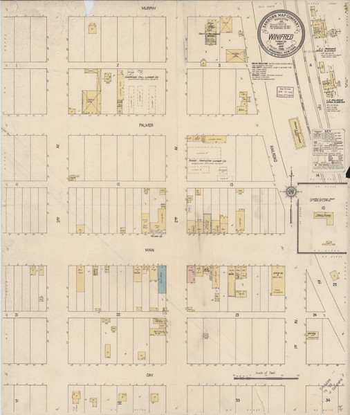 Winifred Montana 1916 - Fire Insurance Index - Old Map Reprint