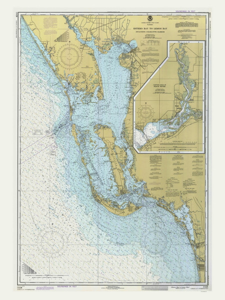 Estero Bay to Lemon Bay 1980 80000 AT Chart 11422 (1255)