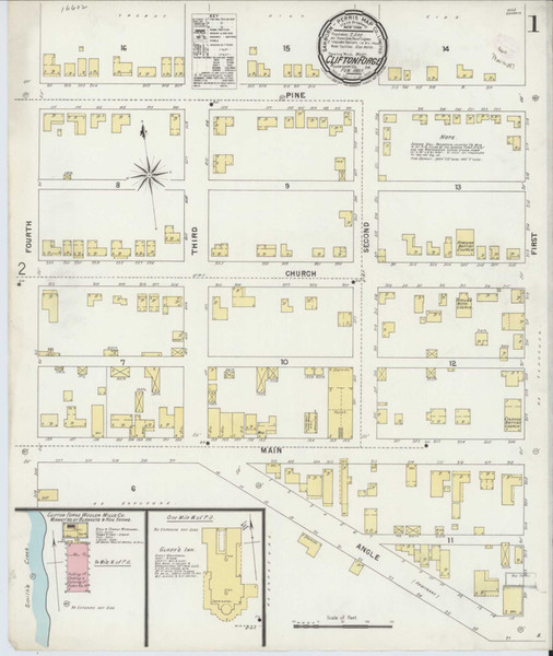 Clifton Forge Virginia 1897 - Fire Insurance Index - Old Map Reprint