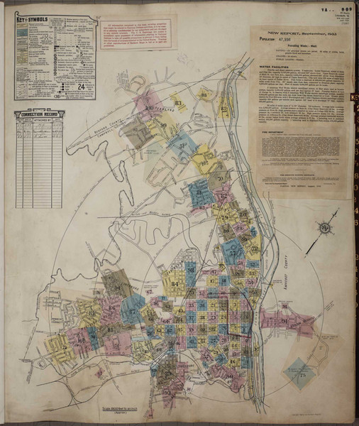 Lynchburg Virginia 1951 - Fire Insurance Index - Old Map Reprint