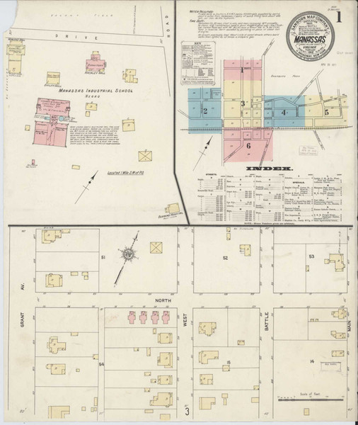 Manassas Virginia 1912 - Fire Insurance Index - Old Map Reprint