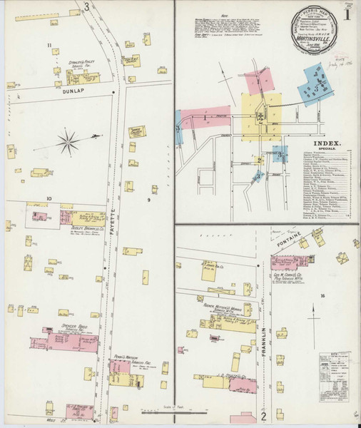 Martinsville Virginia 1896 - Fire Insurance Index - Old Map Reprint