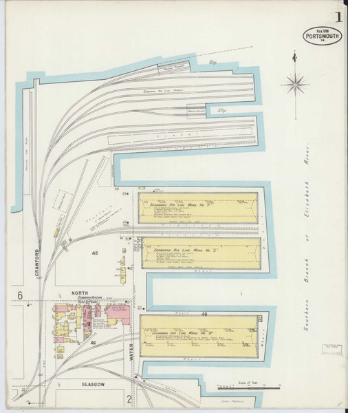 Portsmouth Virginia 1898 - Fire Insurance Index - Old Map Reprint