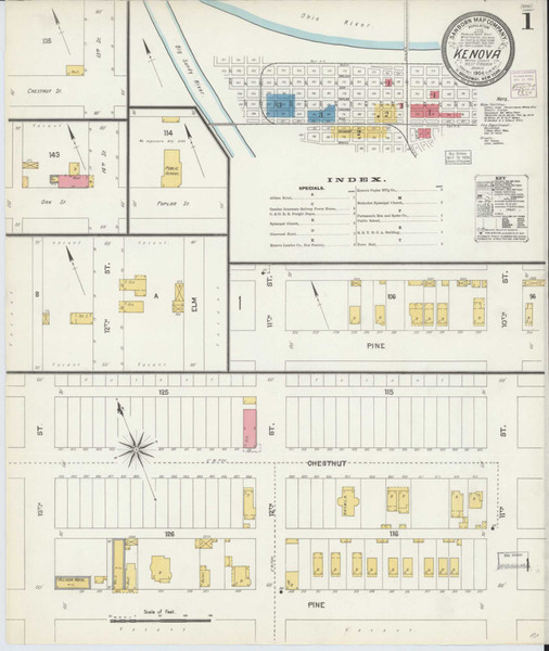 Kenova West Virginia 1904 - Fire Insurance Index - Old Map Reprint