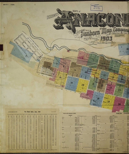 Anaconda Montana 1951 - Fire Insurance Index - Old Map Reprint
