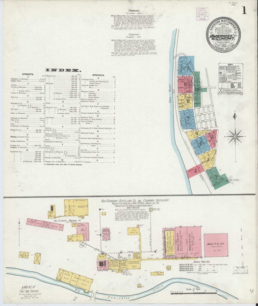 Ambridge Pennsylvania 1905 - Fire Insurance Index - Old Map Reprint