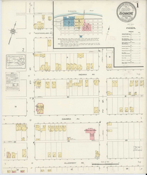Avonmore Pennsylvania 1913 - Fire Insurance Index - Old Map Reprint
